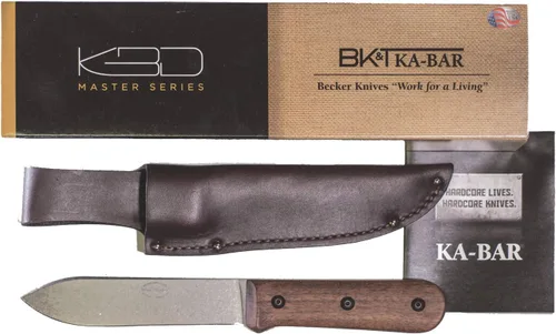Miniatura 2 de KA-BAR Becker Kephart - Mango de nogal con hoja fija de 5,1 pulgadas, marrón BK62 Longitud total: 9,688 pulgadas, acero al carbono