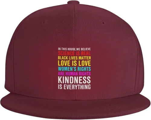 Miniatura 74 de Pride Flag in This House We Believe Science is Real Black Lives Matter Baseball Hats for Men Dad Hat,Black