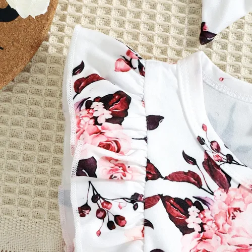 Miniatura 7 de Hascloth Newborn Baby Girl Romper Infant Tassel Bodysuit Floral Dress Shorts Jumpsuit Ruffle Sleeveless Onesie Clothes Outfit