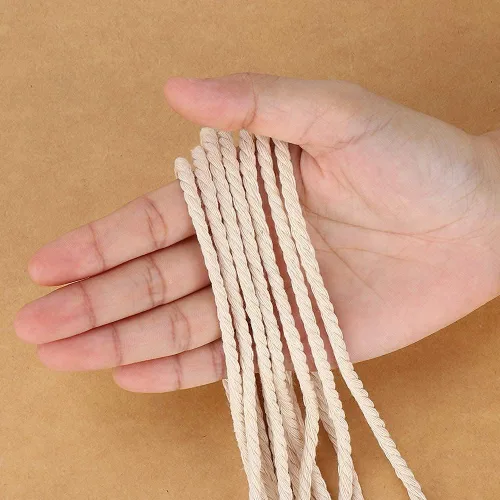 Miniatura 4 de Cordón de macramé, 0.118 pulgadas x 328 yardas Color natural