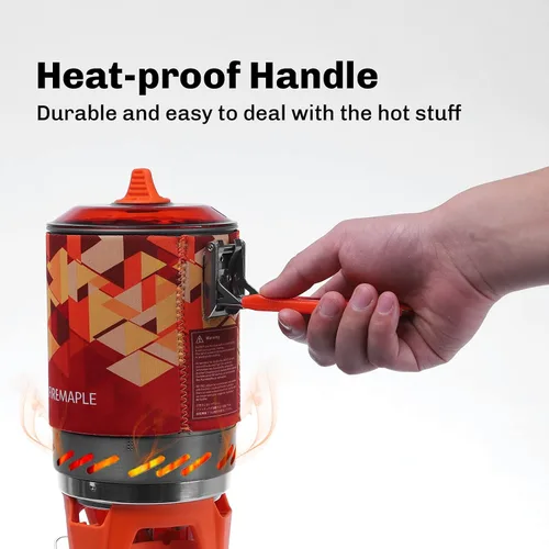 Miniatura 3 de Fire-Maple Fixed Star X2 - Sistema de estufa para mochileros y campamentos, equipo de cocina de propano al aire libre, juego de quemador de chorro