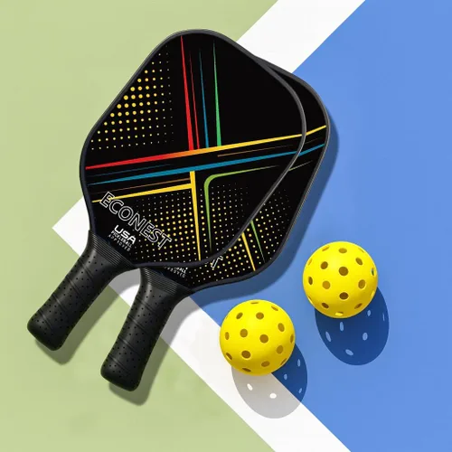 Miniatura 6 de Juego de 2 palas de pickleball con 4 bolas – Cara de fibra de vidrio de alto rendimiento para precisión, agarre cómodo y fácil control – Ideal