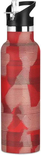 Miniatura 11 de Cartoon Lily White Double Wall Vacuum Insulated Bottles Water Bottles With Straws Leak-proof BPA-Free Leak Proof for Gym Sports