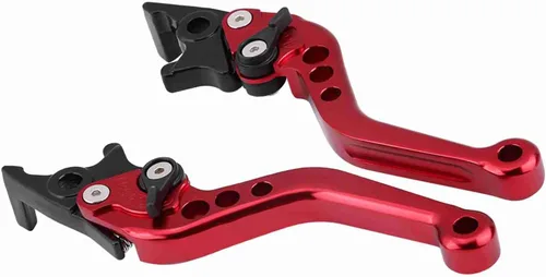 Estink Palanca de freno de disco doble para motocicleta, aleación de aluminio CNC, reemplazo de modificación de scooter de motocicleta, 1 par