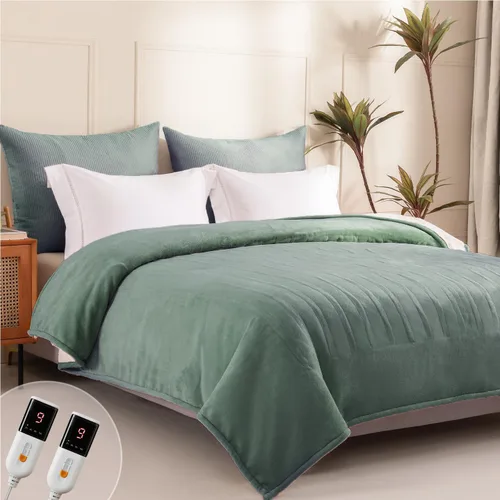 Miniatura 10 de Manta Eléctrica Térmica de 50" x 60" - Manta Térmica Eléctrica con 5 Niveles de Calefacción y 3 Horas de Apagado Automático, Lavable a Máquina