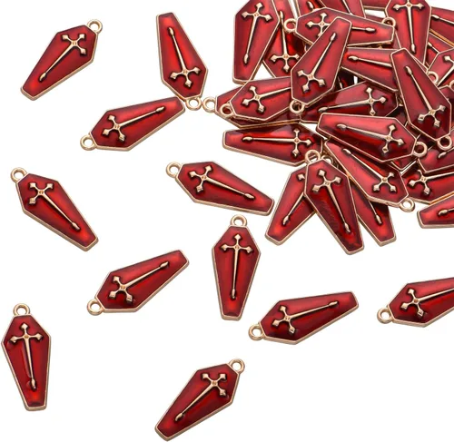 Miniatura 25 de Paquete de 80 dijes esmaltados de estrella de David con estrella negra de seis puntas chapados en oro, colgantes de colores estilo hawaiano, VID350