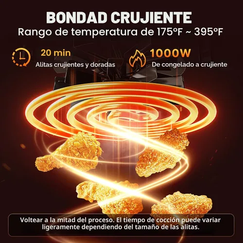 Miniatura 2 de Freidora de aire compacta pequeña, 2.1 cuartos de galón, 4 en 1 pequeña mini freidora de aire compacta, hornear, asar, recalentar, 98% menos