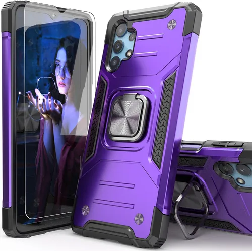 Miniatura 10 de Funda para Galaxy A32 5G con protector de pantalla, a prueba de caídas, ajuste delgado, con soporte para automóvil, funda protectora ligera