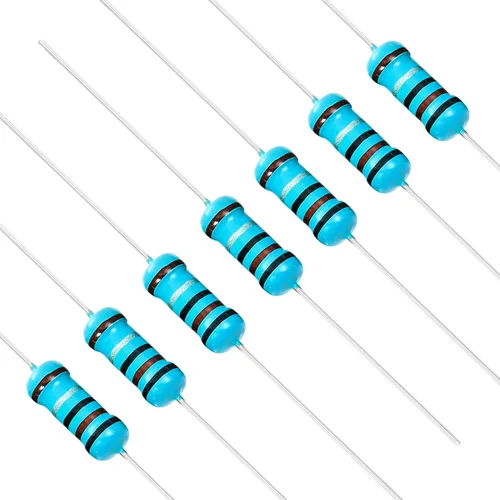 Miniatura 74 de Chanzon 50 piezas 1 W 10 Ω ohm Resistencia de película metálica fija de tolerancia 0.01 ±1% 10R MF Resistencias de agujero pasante con limitación