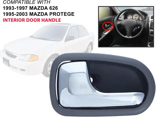 Miniatura 2 de APA - Manija de repuesto para puerta interior delantera trasera para 1995-2003 Protege 1993-1997 626 lado izquierdo del conductor MA1352113