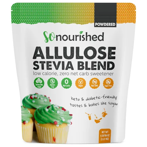 Miniatura 11 de So Nourished Stevia con edulcorante de alulosa granular - Sustituto de azúcar 1:1, Keto - 0 calorías, 0 carbohidratos netos, sin OGM (3 lb / 48 oz)