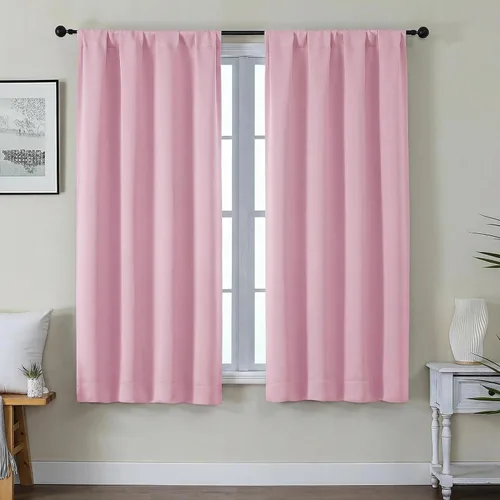 Miniatura 135 de Gwine Cortinas opacas para dormitorio, 54 pulgadas de largo, paneles de cortina de ventana con aislamiento térmico y reducción de ruido, cortinas