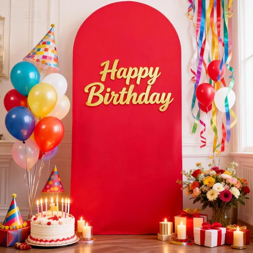 Miniatura 47 de Cubierta de Fondo de Arco Negro, Cubierta de Arco Ajustada de Spandex de 6 Pies para Arco de Boda Chiara Elástica de Arco de Fondo Redonda