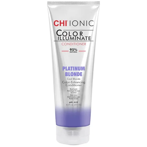 CHI Acondicionador Color Illuminate, ayuda a mantener el color fresco en cabello natural y teñido sin sulfatos, parabenos y crueldad, rubio platino,