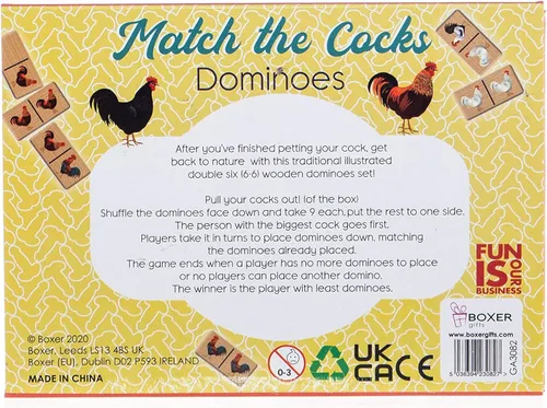 Miniatura 3 de Boxer Gifts Match The Cocks - Juego de dominó novedoso Divertido regalo de Papá Noel grosero secreto para sus piezas de madera