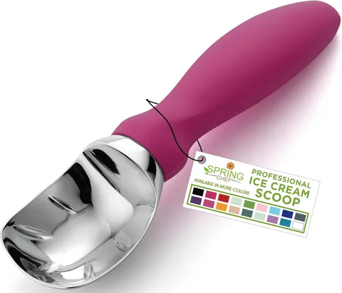 Miniatura 40 de Spring Chef - Cuchara para helado resistente con mango cómodo - Cuchara profesional para helado para gelato, sorbete, masa de galletas, melón, yogur