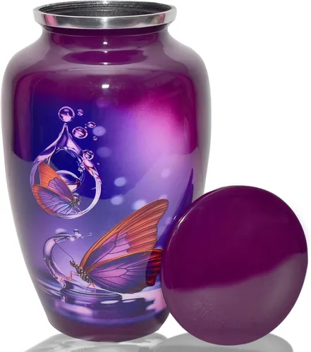 Miniatura 9 de BOLD & DIVINE Urnas de cremación con temática de mariposa Urnas decorativas para cenizas humanas de mujeres y hombres, urnas para cenizas, urnas