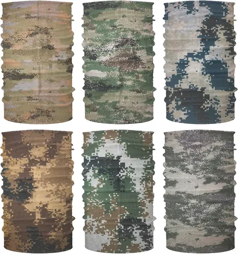 Miniatura 9 de Paquete de 6 Polainas para el Cuello Tubo Máscara Facial UV Bandana Pasamontañas Shiesty Bufanda Mágica Tocado Diademas Envolturas para mujeres