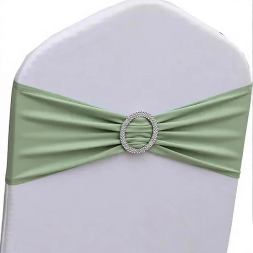 Miniatura 10 de Bandas para Sillas Azul Bebé Paquete de 100, Bandas para Sillas de Spandex Azul Claro para Boda Fiesta Cumpleaños Fundas de Sillas Plegables
