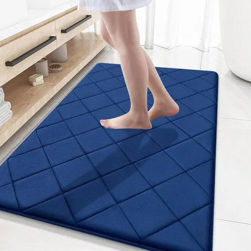 Miniatura 134 de OLANLY Tapete de baño de espuma viscoelástica de 24 x 16 pulgadas, ultra suave y absorbente, lavable a máquina, cómodo tapete de baño para suelo