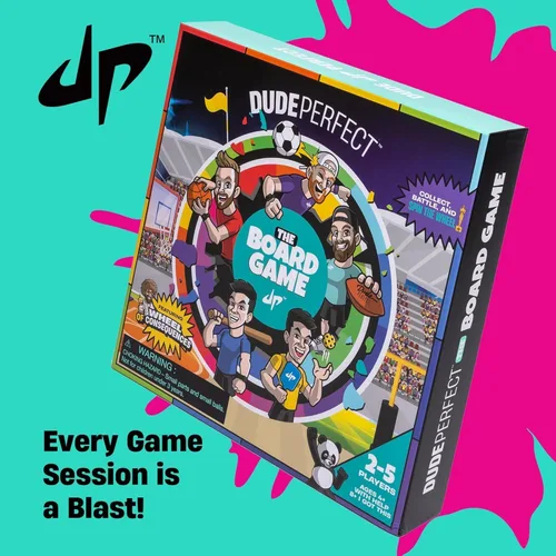 Miniatura 6 de Dude Perfect Juego de mesa, juegos de mesa familiares desafiantes y competitivos para 2 a 5 jugadores, juegos de mesa deportivos ideales para noches