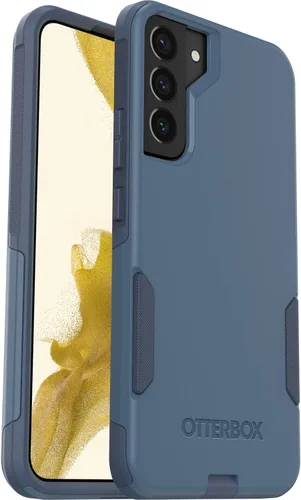 OtterBox Funda para Galaxy S22+ Commuter Series - Rock Skip Way, delgada y resistente, apta para bolsillo, con protección de puerto, color azul