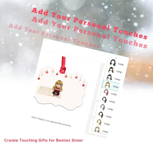 Miniatura 2 de Gossby Adorno de Navidad personalizado para mujeres, regalo de amistad de Navidad personalizado para mujeres con nombre, regalo de Navidad