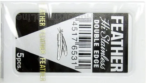 Miniatura 4 de 100 cuchillas de afeitar de seguridad de doble filo de las 10 mejores marcas – Feather ASTRA PERSONNA.Paquete de muestras