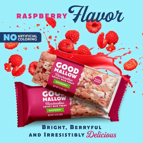 Miniatura 3 de GoodMallow Treats Veganos de Arroz Crujiente Envueltos Individualmente Caja de 24, Aperitivos Veganos Kosher, Aperitivos Sin Gluten Sin Lácteos