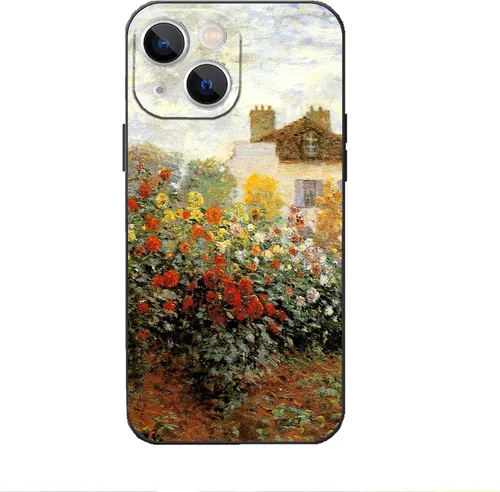 Monet The Artist's Garden in Argenteuil Flower Landscape - Funda protectora delgada para iPhone 13, para mujeres y hombres, funda protectora delgada