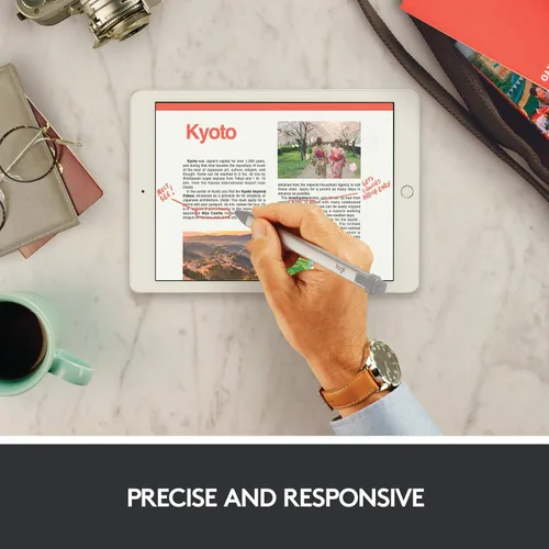 Miniatura 2 de Logitech Lápiz digital Crayon para todos los iPads (versiones 2018 y posteriores) con tecnología Apple Pencil, diseño anti-rodamiento y punta