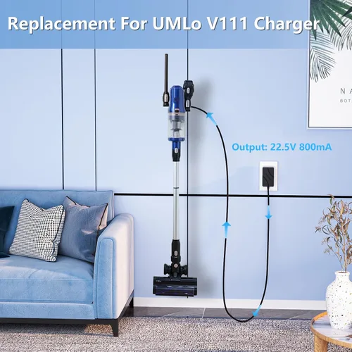 Miniatura 4 de VHBW Adaptador de repuesto de 22.5V AC/DC para UMLo Modelo V111 V111 Plus Cargador 18.5V 4000mAh Batería Li-ion Batería de Litio Cargador de Fuente