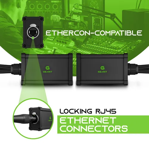 Miniatura 5 de GEARit Cable compatible con EtherCon de 30 pies y serpiente de 4 canales