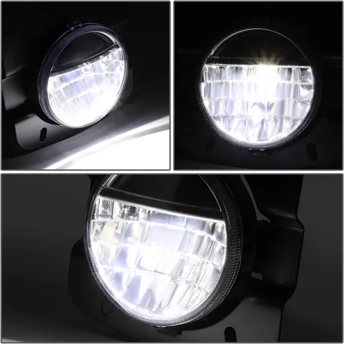Miniatura 3 de DNA MOTORING FL-HAY-016-CH - Par de luces antiniebla reflectoras LED completas compatibles con Kenworth T680 2011-2022, carcasa cromada Cromado
