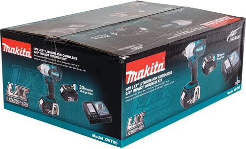 Miniatura 8 de Makita XWT06 18V LXT® Kit de llave de impacto sin cable de iones de litio de 3/8" de accionamiento cuadrado (3.0Ah)