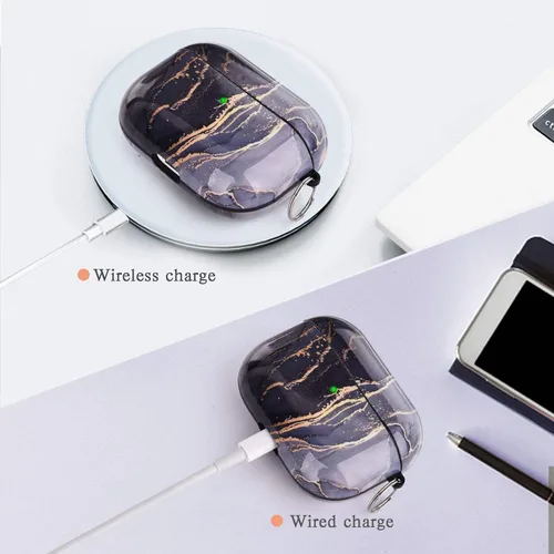Miniatura 3 de OLEBAND Funda para Airpod de 3ª generación con patrón, tapa dura, antideslizante, compatible con Apple Airpod Pro de 3ª generación, para mujeres