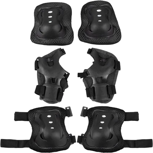 Kisangel 6 uds. Muñequeras para niños, almohadilla de patinaje para adultos, equipo de protección para patinaje, protector para niños, protector de