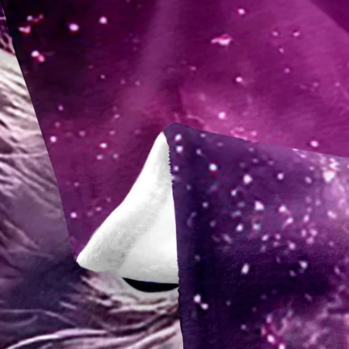 Miniatura 5 de Feelyou Manta de vellón de gatos para mascotas, para todas las estaciones, manta de cama con estampado de galaxia morada, bonita manta mullida