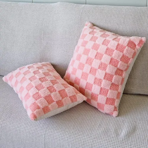 Miniatura 5 de Juego de 2 fundas de almohada decorativas de piel sintética suave de 12 x 20 pulgadas, fundas de cojín rectangulares para sofá, sala de estar