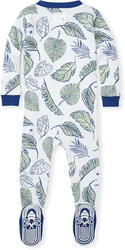 Miniatura 110 de Burt's Bees Baby - Pijama para bebés niñas de 100% algodón orgánico con cremallera frontal completa y pies cerrados antideslizantes