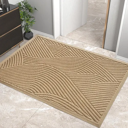 Miniatura 14 de HIYARD Tapete resistente para puerta delantera, absorbente, resistente a la suciedad y a la suciedad, para interiores y exteriores, resistente a