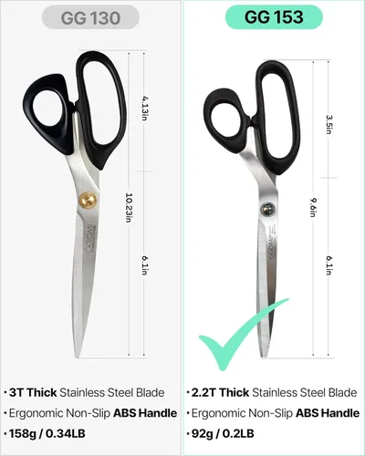 Miniatura 9 de Tijeras de cocina de hoja inoxidable 2.2T – 9.6 pulgadas x 2 unidades Tijeras de cocina afiladas resistentes de estilo coreano para cocinar 2
