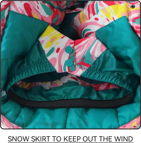 Miniatura 4 de AIMISYOU Conjunto de chaqueta y pantalones de esquí para niños, abrigos de lluvia para snowboard de invierno, trajes de nieve para niñas y niños