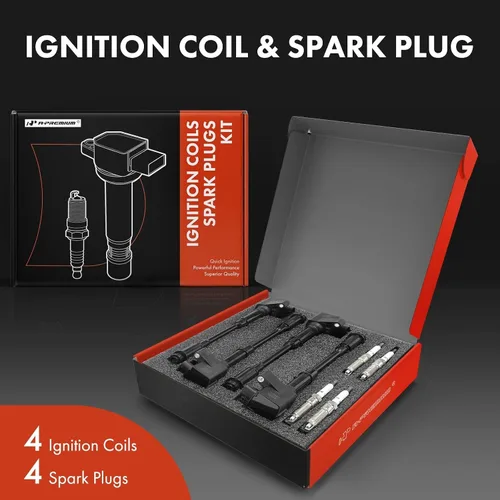 Miniatura 2 de A-Premium Juego de 4 paquetes de bobinas de encendido y bujías de iridio compatibles con Ford Escape 2013-2016, Fusion 2013-2014, Fiesta 2014-2019