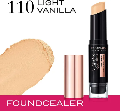 Miniatura 2 de Bourjois Always Fabulous 24 Hour 2 en 1 Base y corrector en barra con licuadora, 110 vainilla clara