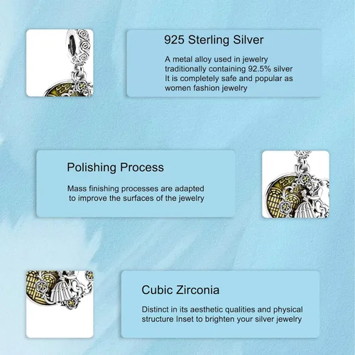 Miniatura 101 de Dijes de plata de ley 925 de dibujos animados de pato, ratón, oso, elefante, dragón chino, cuentas colgantes para pulseras y collares, joyería