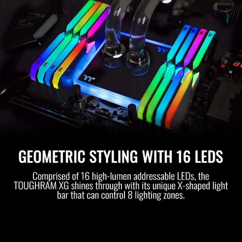 Miniatura 6 de Thermaltake TOUGHRAM XG RGB DDR4 4000MHz 16GB (8GB x 2) 16,8 millones de colores RGB Alexa/Razer Chroma/Placa base de 5 V, memoria RGB sincronizable