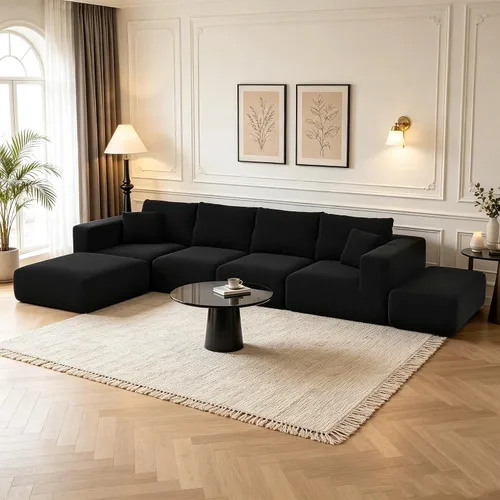 Miniatura 7 de 152" Modular Sectional Sofa,Large Boneless Couches for Living Room,Modern Plush Corduroy,Oversized Cloud Couch Sectional with Deep Seat,No