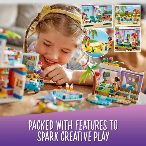 Miniatura 3 de LEGO Friends Vacation Beach House 41709 Kit de construcción; regalo para niños mayores de 7 años; incluye una mini muñeca Mia, más 3 personajes más