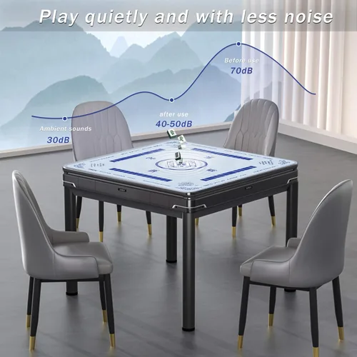 Miniatura 3 de 2F22E Alfombrilla de Mahjong, alfombrilla antideslizante de reducción de ruido para mesa, alfombrilla de Mahjong de 32.4 * 32.4 pulgadas para póker